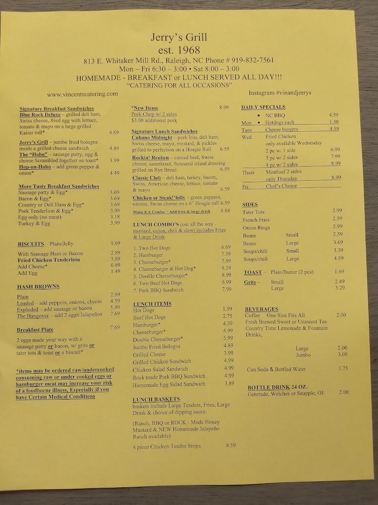 Jerry's Grill Menu image 1