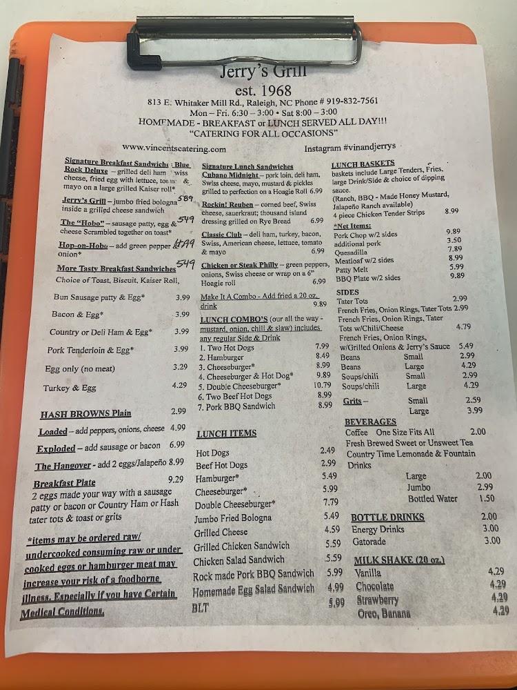 Jerry's Grill Menu image 2